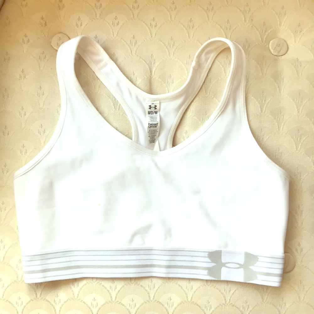 White Under Armour Sports Bra